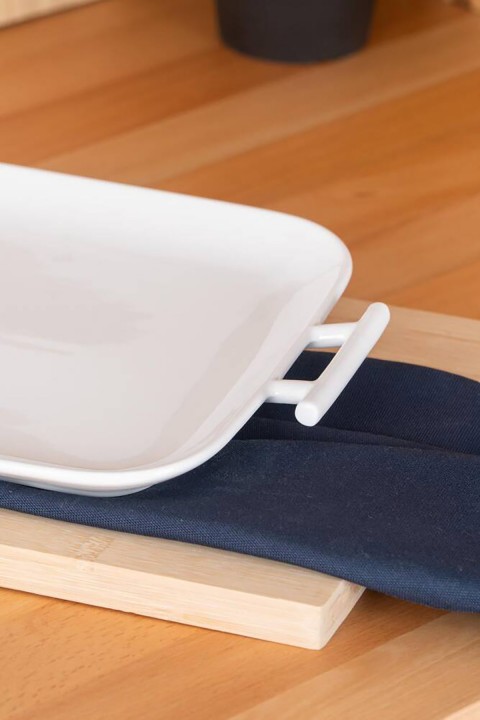 Acar Bianco Perla Dikdörtgen Kulplu Servis Tabak - 27.5 cm SCT-05383