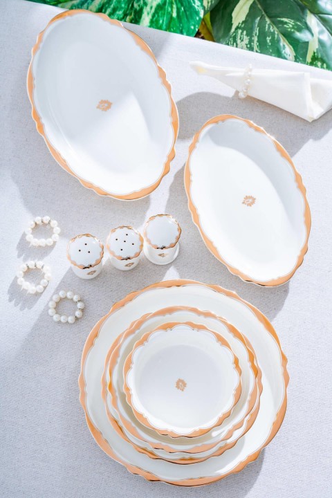 Acar Carolıne 58 Parça 12 Kişilik Porselen Yemek Takımı NCY-07061