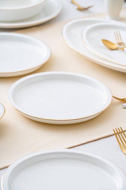 Acar Clemente 12 Kişilik 57 Parça Gold Porselen Yemek Takımı HNA-06434
