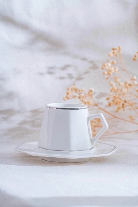 Acar Elera Sılver 6 lı Kahve Fincan Takımı  YKG-06614