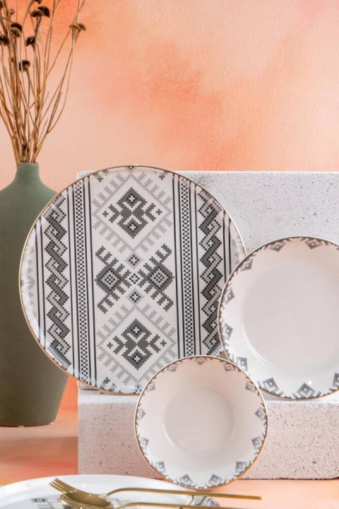 Acar Ethnic 6 Kişilik 27 Parça Yemek Takımı SR-05126