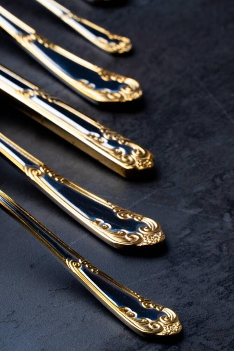 Acar Floransa 72 Parça Çatal Kaşık Bıçak Takımı - Gold YT-07692