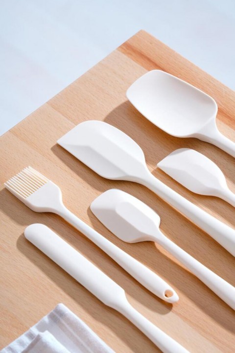 Acar Handy 6 Parça Silikon Mutfak Gereçleri Seti - Beyaz ACR-400