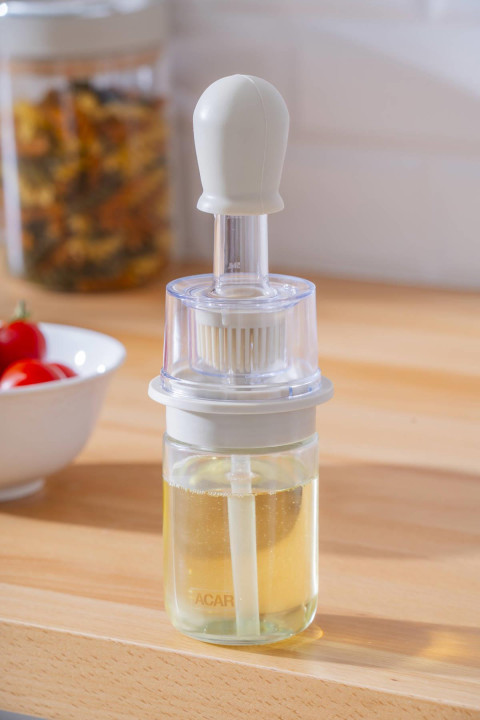 Acar Harlow Cam Hazneli Silikon Fırçalı Yağdanlık 180 ml PNM-08021