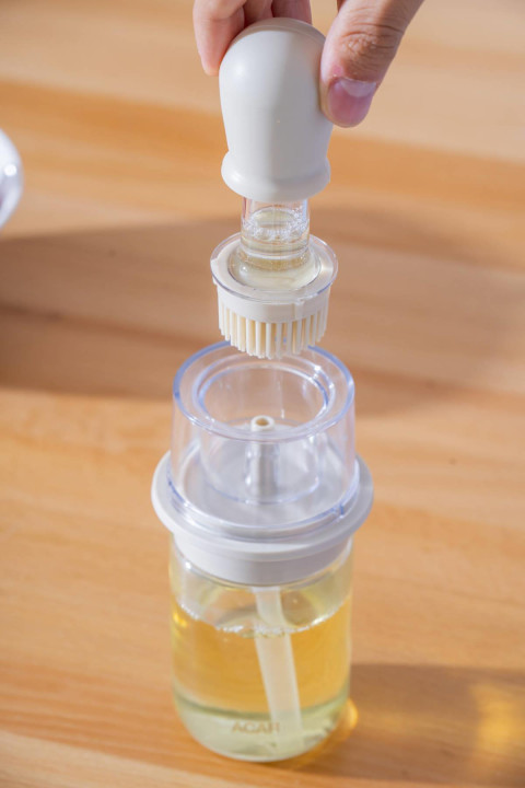 Acar Harlow Cam Hazneli Silikon Fırçalı Yağdanlık 180 ml PNM-08021