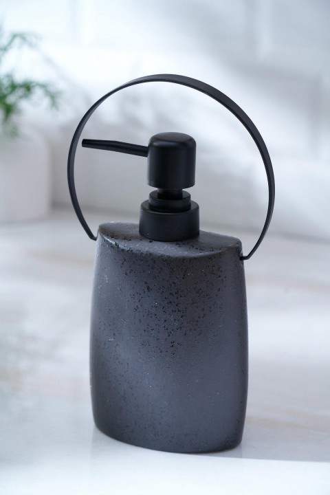 Acar Jardın Kulp Detaylı Seramik Sabunluk - Siyah SZN-07004