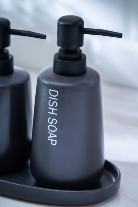 Acar Jardın Oval 3’lü Banyo Seti - Siyah SZN-07010