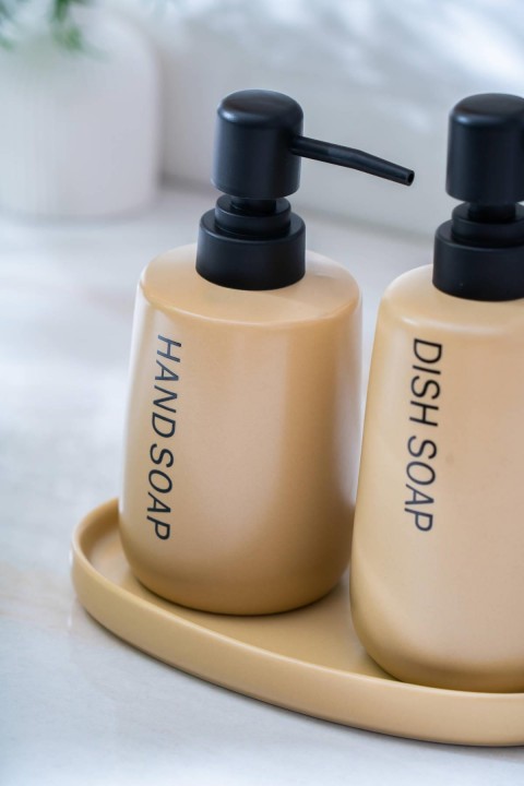 Acar Jardın Oval 3’lü Banyo Seti - Vizon SZN-07010