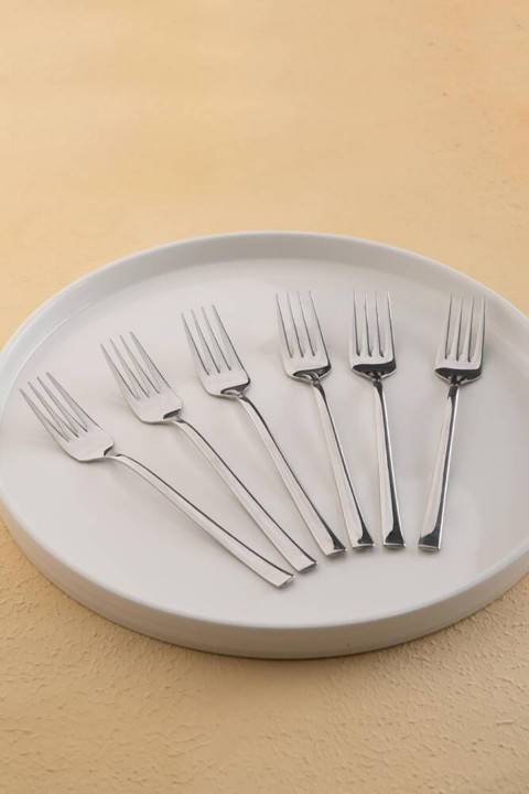 Acar Karat Moon 6 lı Çelik Tatlı Çatal Takımı YT-05812