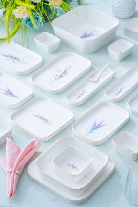 Acar Lavander 45 Parça Kahvaltı/Yemek Takımı PORWM-05310