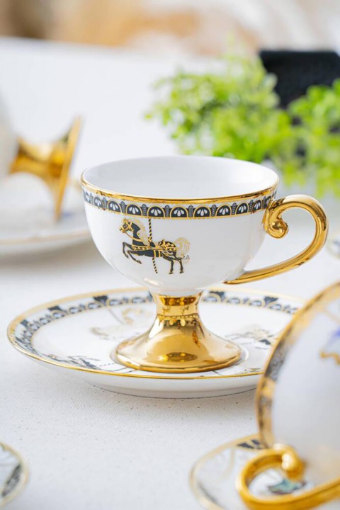 Acar Lorvil Plorvis 6 Kişilik Kahve Fincanı Takımı - 90 ml HXF-06859