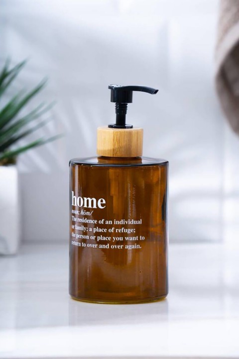 Acar Louvre Cam Sıvı Sabunluk - 450 ml - Kahverengi HNR-07618