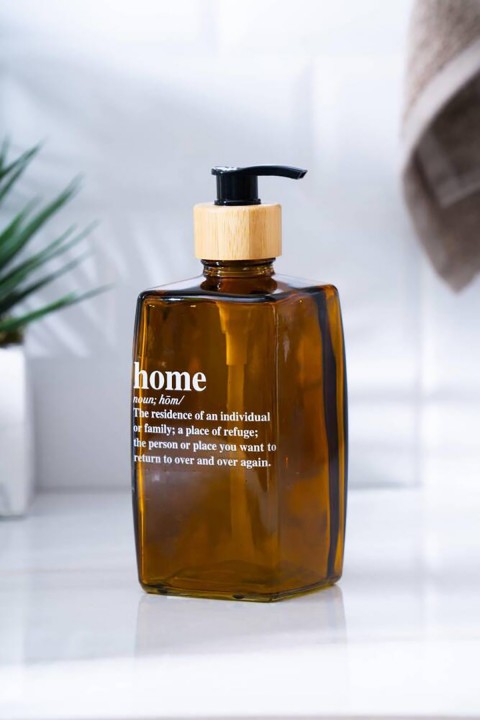 Acar Louvre Cam Sıvı Sabunluk - 500 ml - Kahverengi HNR-07620