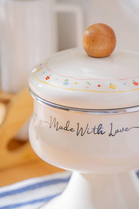 Acar Made With Love Emaye Ayaklı Şekerlik - 12 cm XAP-07713