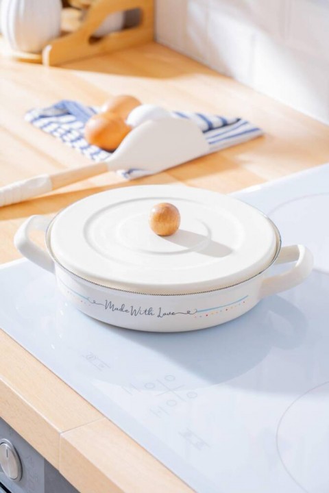 Acar Made With Love Emaye Kapaklı Sahan - 20 cm XAP-07707