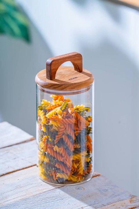 Acar Malibu Akasya Kapaklı Borosilikat Cam Kavanoz - 1000 ml LND-07571