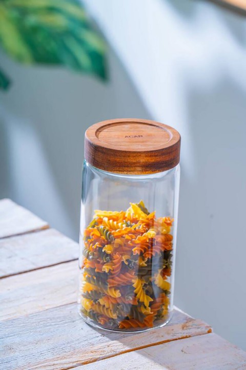 Acar Malibu Akasya Kapaklı Borosilikat Cam Kavanoz - 1300 ml LND-07572