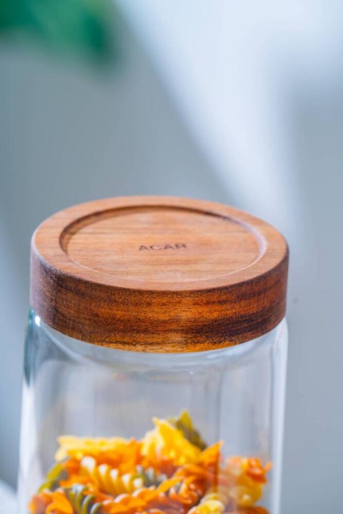 Acar Malibu Akasya Kapaklı Borosilikat Cam Kavanoz - 1300 ml LND-07572