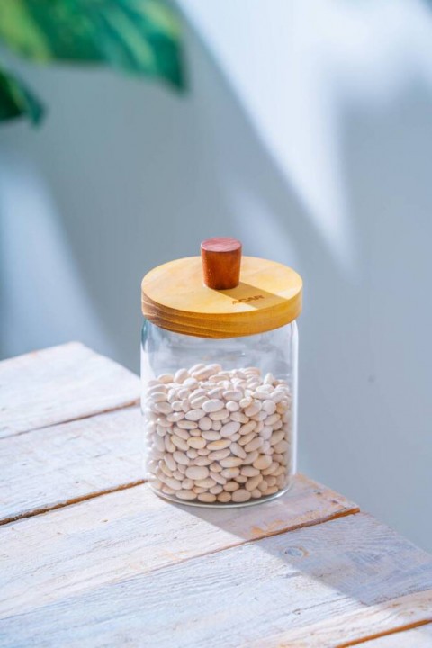 Acar Malibu Akasya Kapaklı Borosilikat Cam Kavanoz - 430 ml LND-07577