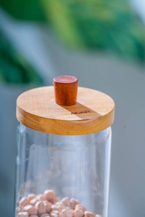 Acar Malibu Akasya Kapaklı Borosilikat Cam Kavanoz - 900 ml LND-07575