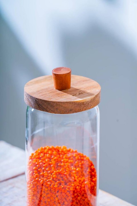 Acar Malibu Akasya Kapaklı Borosilikat Cam Kavanoz - 950 ml LND-07576