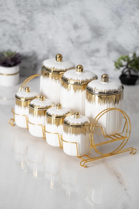 Acar Master Magic Standlı 8 Parça Baharat Seti - Gold KAI-05479