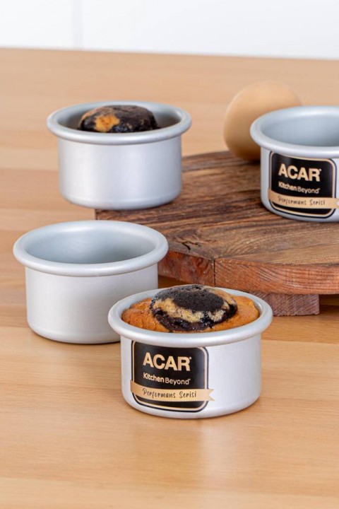 Acar Mate 6 lı Yuvarlak Muffin Kek Kalıbı - 7.5 cm MOON-05770
