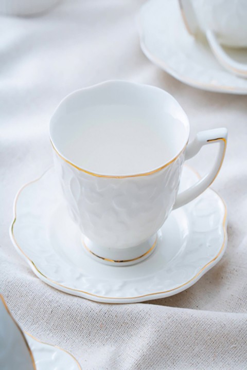 Acar Octavia 6 Kişilik Çay Fincan Takımı - Gold SYT-06061