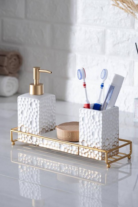 Acar Odeon 4 Parça Banyo Seti - Beyaz BANS-05860