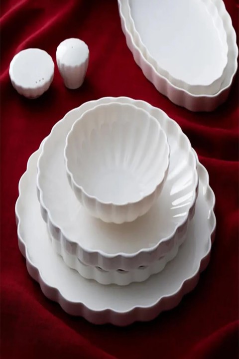 Acar Passıon 29 Parça Yemek Takımı - Beyaz POR-07117