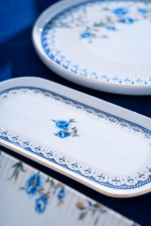 Acar Persea 6 Kişilik 27 Parça Yemek Takımı - Mavi