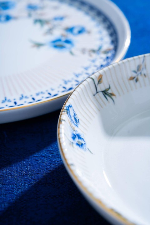 Acar Persea 6 Kişilik 27 Parça Yemek Takımı - Mavi