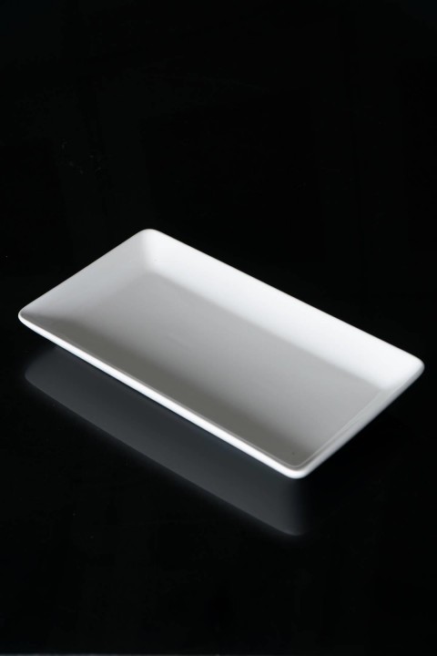 Acar Porselen Dikdörtgen Kayık Tabak 32,5 cm - Beyaz POR-008089