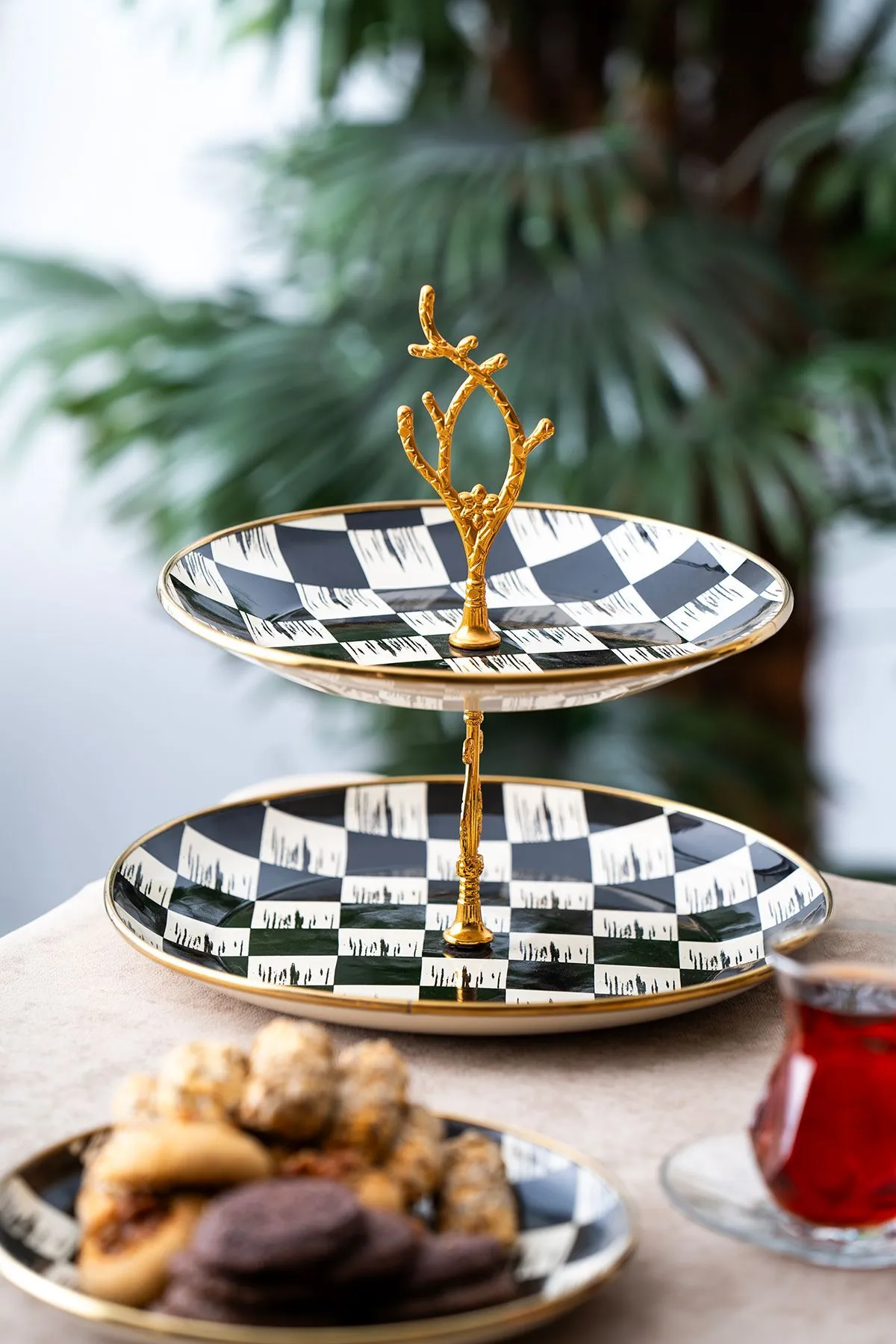 Acar Qualita King Dama Dekor Emaye Katlı Kurabiyelik XAP-22-0250