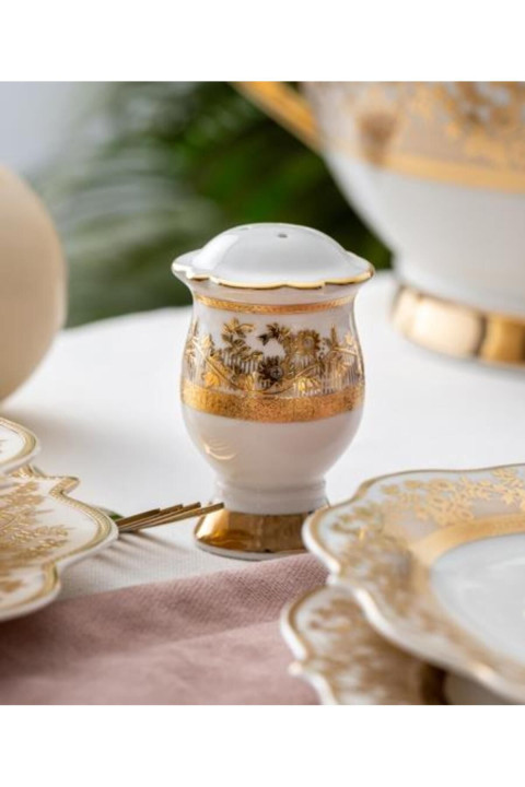Acar Rosalind 60 Parça Bone China Emboss Gold Yemek Takımı  GBY-06263