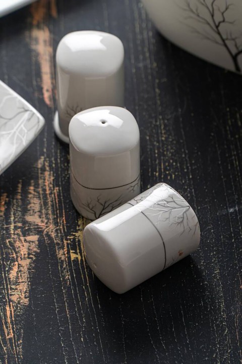 Acar Rosemary 12 Kişilik 60 Parça Porselen Yemek Takımı - Gümüş HNA-05749