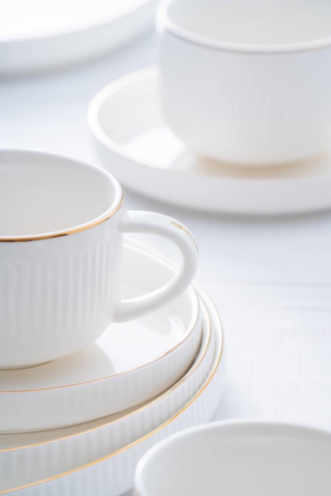 Acar Sierra 6 Kişilik 20 Parça Brunch Seti - Gold PORWM-06194