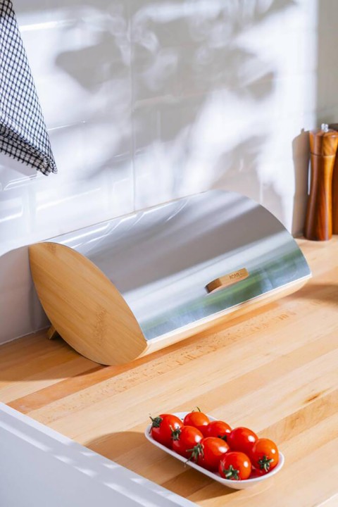 Acar Sirius Bambu Ekmek Saklama Kutusu - 35 cm WEL-07471