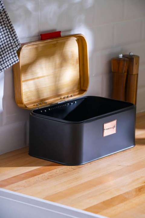 Acar Sirius Bambu Kapaklı Ekmek Saklama Kutusu - 30 cm WEL-07474