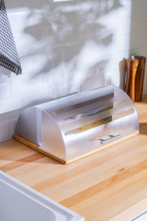 Acar Sirius Bambu Metal Kulplu Ekmek Saklama Kutusu - 38 cm WEL-07473