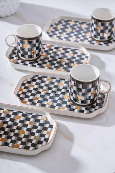 Acar Skye 6 Kişilik Kahve Fincanı Takımı - 100 ml - Siyah KAI-06904