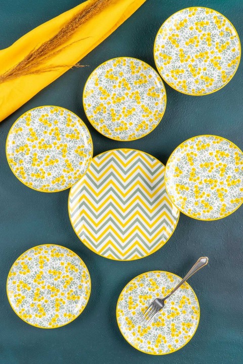 Acar Tiffany 7 Parça Pasta Seti - Sarı POR-05334