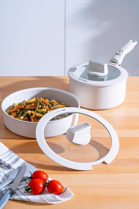 Acar Ultimate Pro 5 Parça Tencere Seti - Beyaz BFT-06758