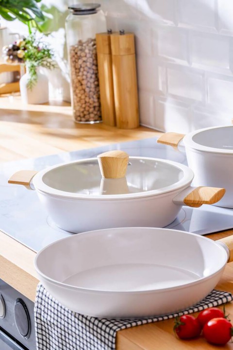 Acar Ultimate Pro 5 Parça Tencere Seti - Gri Ahşap BFT-06769