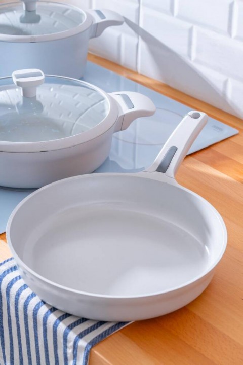 Acar Ultimate Pro 5 Parça Tencere Seti - Gri Beyaz BSC-06781