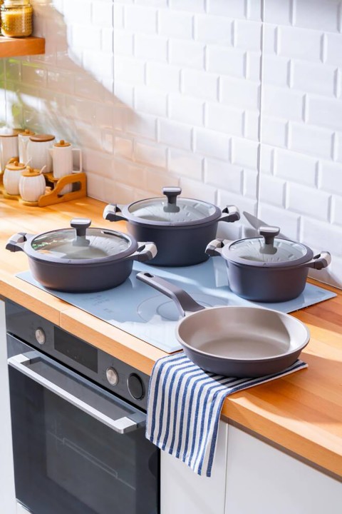 Acar Ultimate Pro 7 Parça Tencere Seti - Antrasit BSC-06783