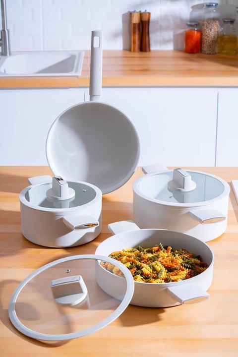 Acar Ultimate Pro 7 Parça Tencere Seti - Gri BFT-06759