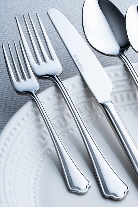 Acar Vanilla 12 Kişilik 72 Parça Silver Çatal Kaşık Bıçak Takımı ART-07763