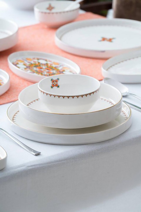 Acar Vega 6 Kişilik 45 Parça Kahvaltı & Yemek Takımı PORWM-05307