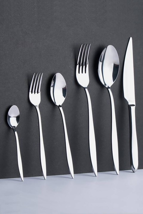 Acar Violet 72 Parça Çatal Kaşık Bıçak Takımı - Silver ART-05003